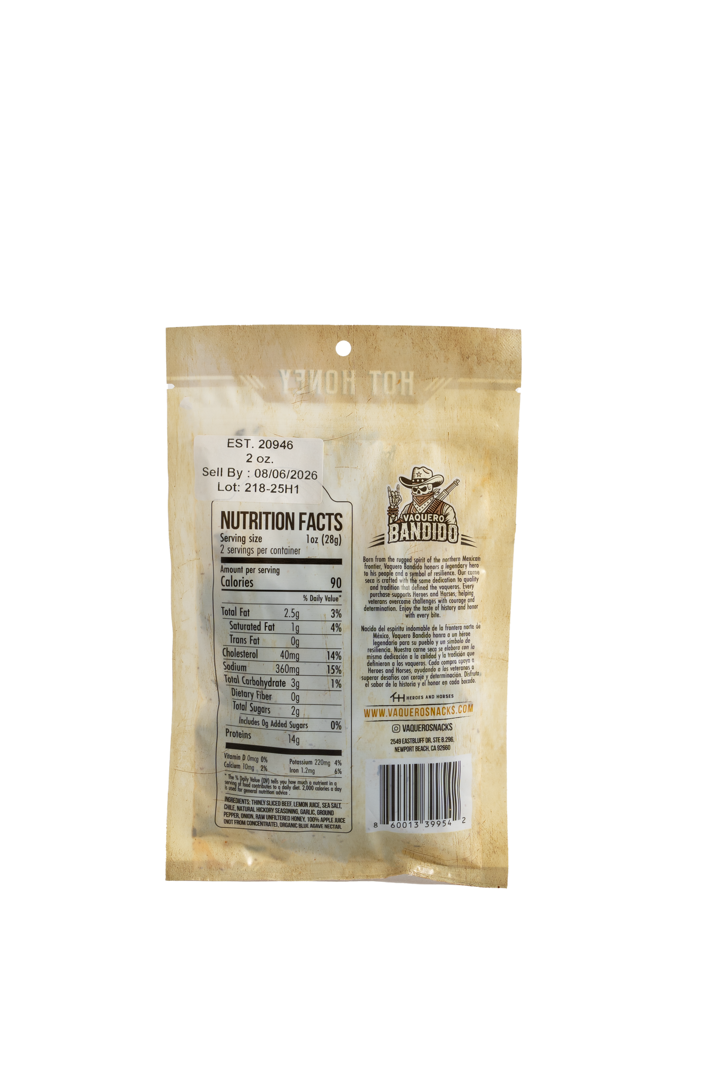 Hot Honey Carne Seca Mexican Beef Jerky
